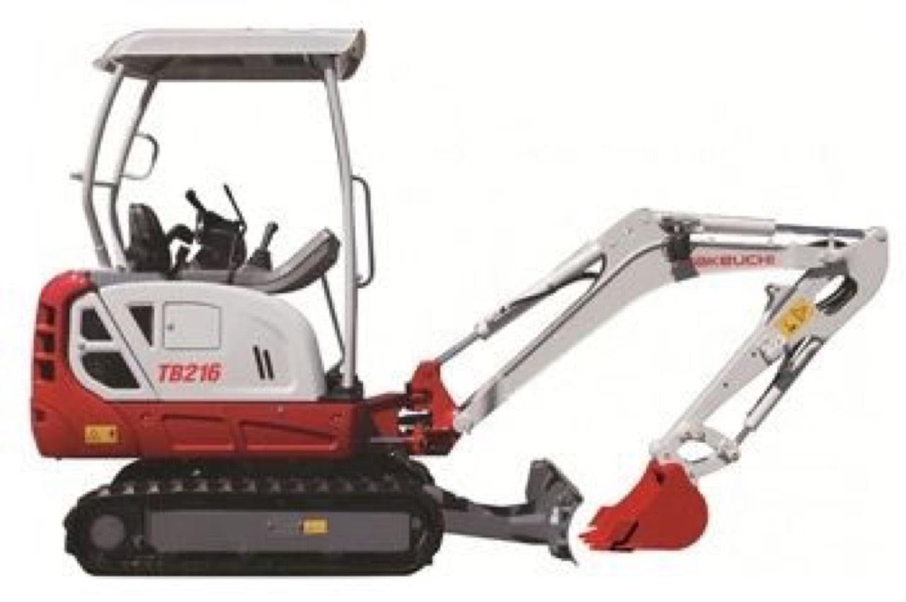 Takeuchi TB216R – stroj na prenájom